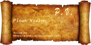 Pisak Vivien névjegykártya